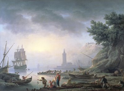 Seaport at Dawn, 1751 by Claude Joseph Vernet